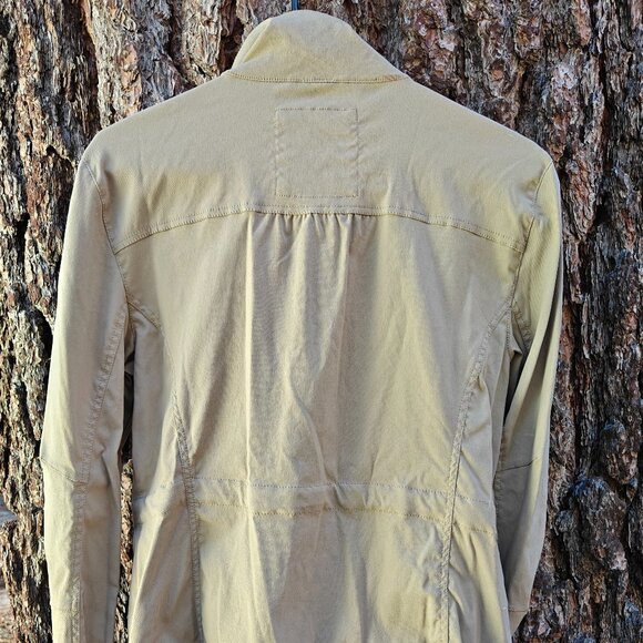 PRANA Halle Lightweight Travel Stretch Water Resistant Jacket Khaki Medium - Picture 5 of 6